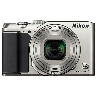 Nikon COOLPIX A900 Digital Camera, 20.3MP, 4K Ultra HD, 35x Optical Zoom, Wi-Fi, Bluetooth & 3” LCD Tiltable Screen, Silver